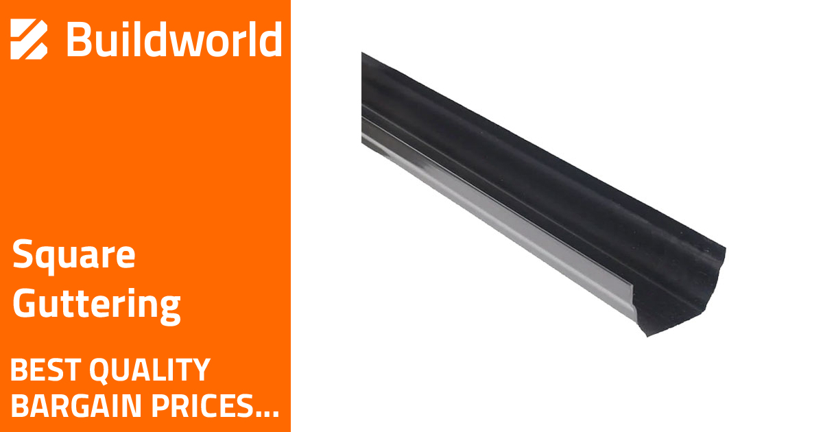 Square Guttering | Black | White | Brown | Buildworld UK